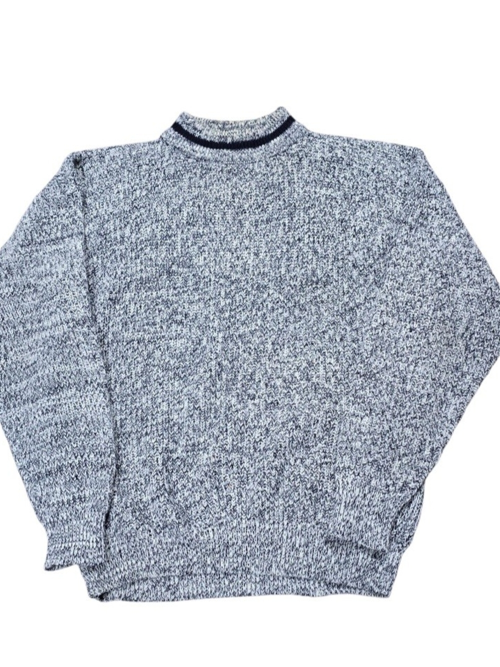 Vintage Playboy Men's XL Black White Knit Sweater Retro Crewneck Pullover